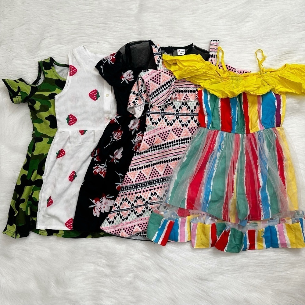 BUNDLE (5) Girls Toddler Size 5T-6T Boho Summer Dress